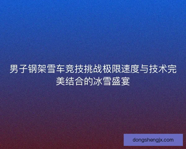 男子钢架雪车竞技挑战极限速度与技术完美结合的冰雪盛宴