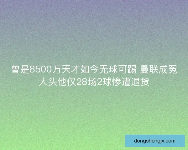 曾是8500万天才如今无球可踢 曼联成冤大头他仅28场2球惨遭退货